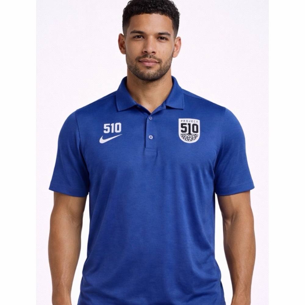 NIKE • Men’s Blue Oakland Roots Project 51O Dri-Fit Soccer Polo Shirt, L - Picture 14 of 14